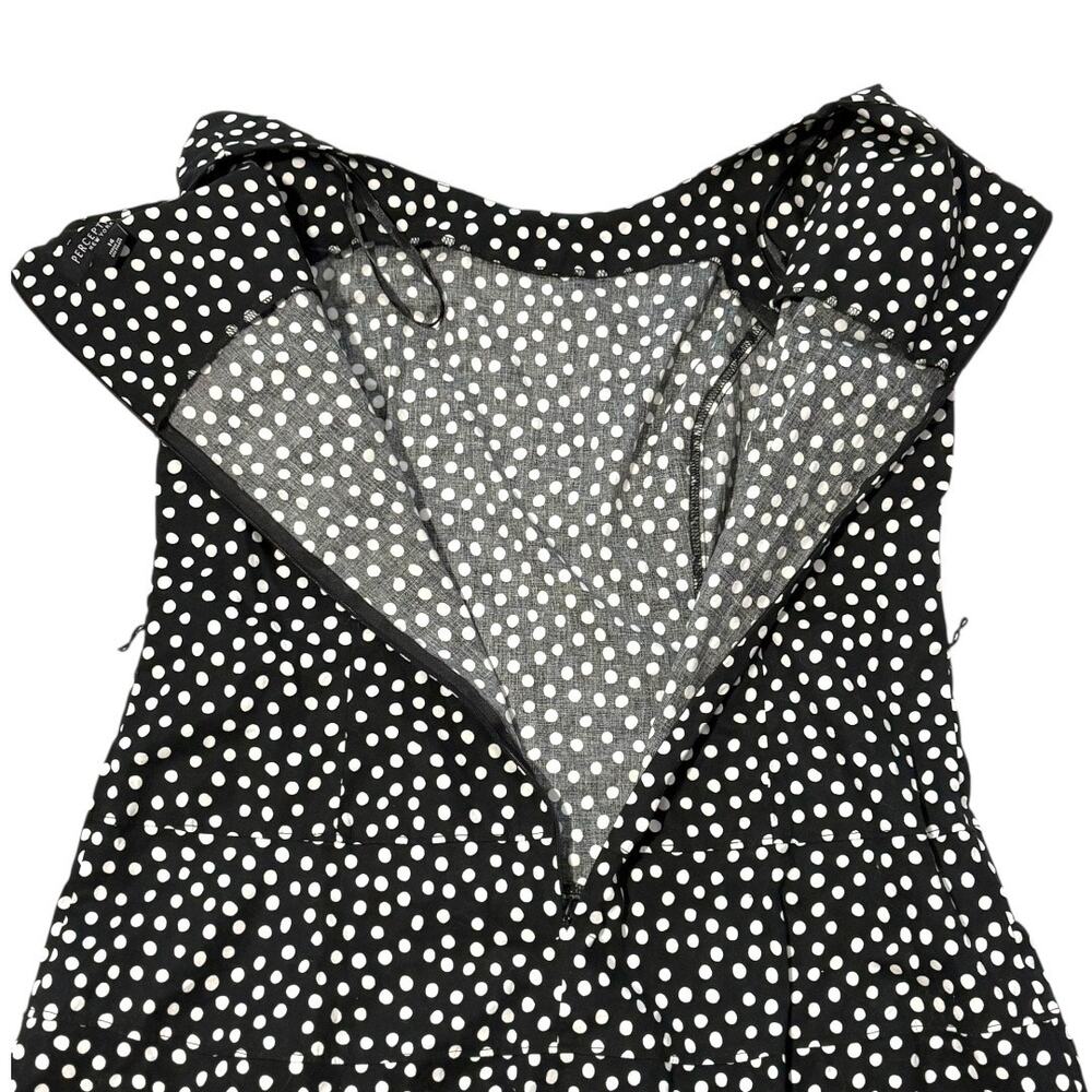 Tailored Polka Dot Dress - 14edium Sleeveless Classic Midi Fit & Flare - Picture 15 of 16